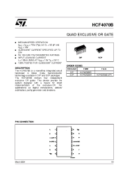 Datasheet HCF4070BEY manufacturer STMicroelectronics